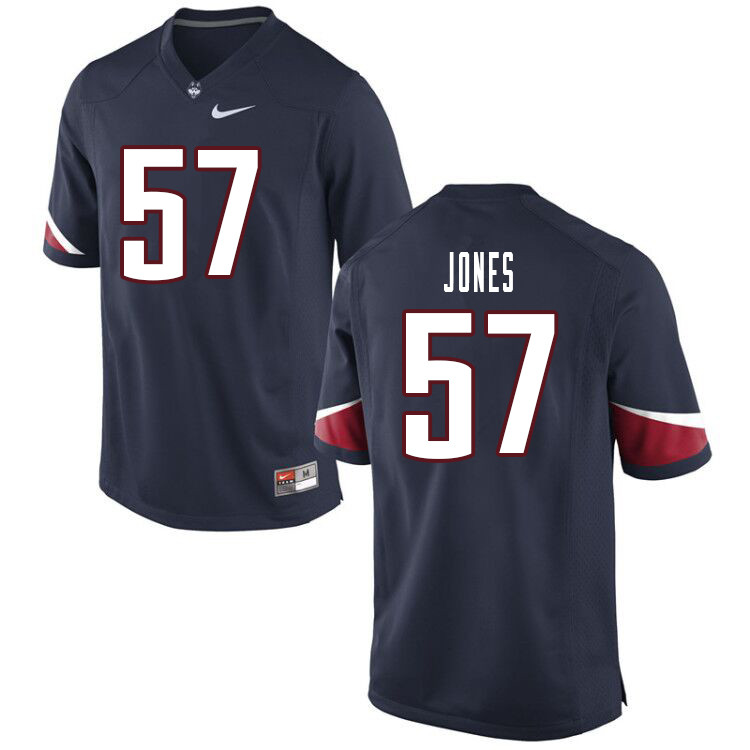 Men #57 Travis Jones Uconn Huskies College Football Jerseys Sale-Navy